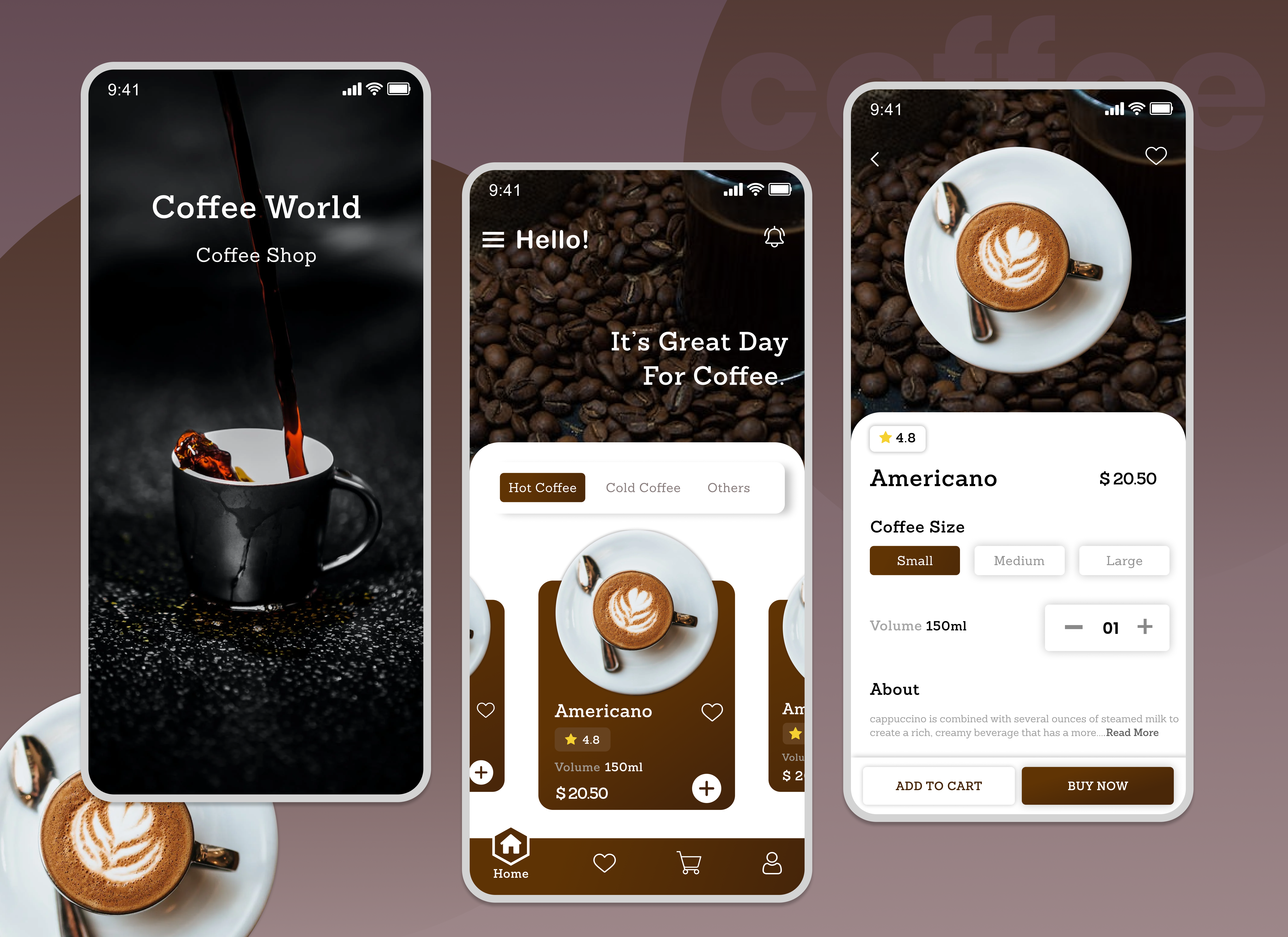 Coffee App Design